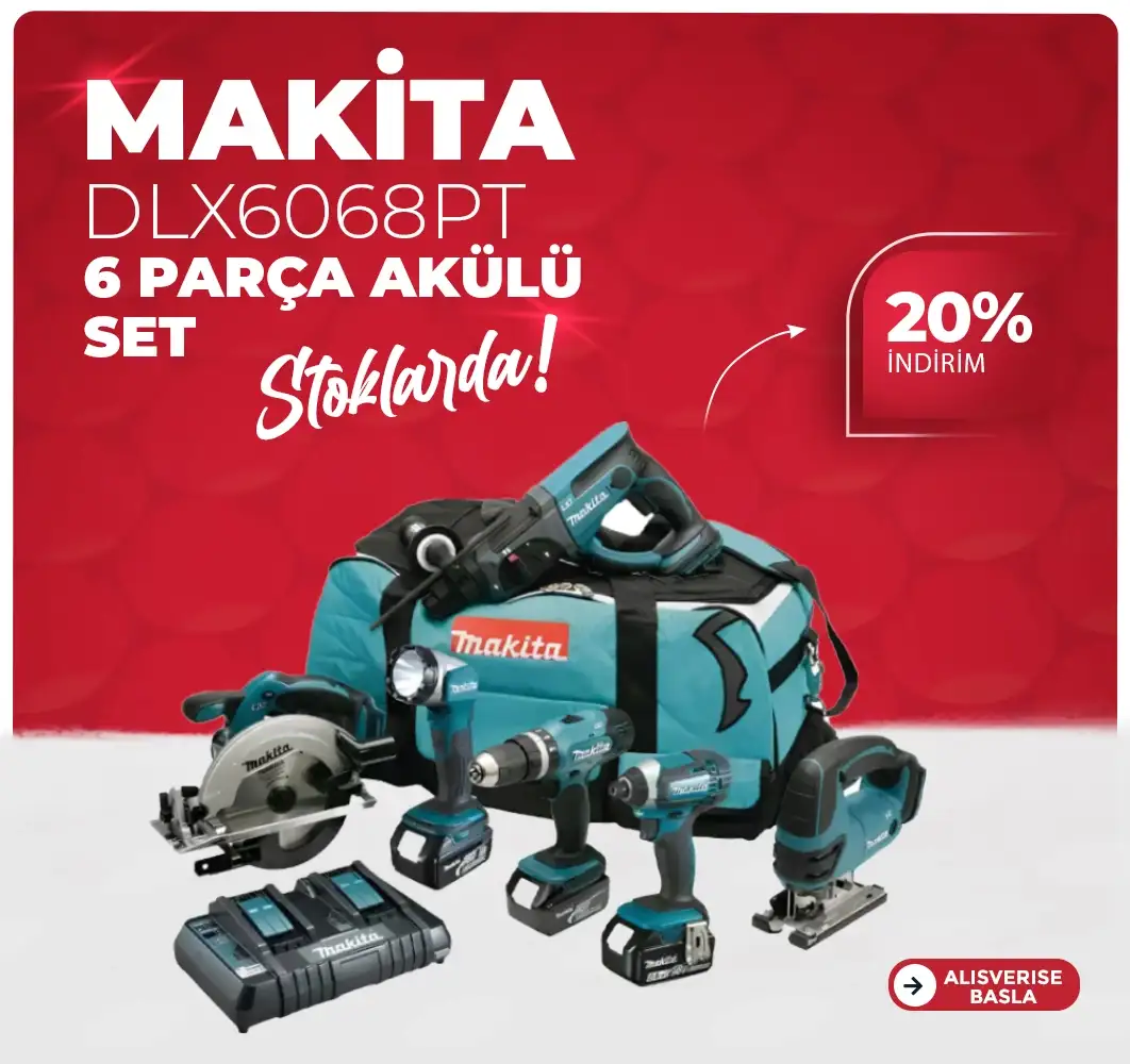 Makita dlx6068pt 6 lı Sette kampanyalı fiyat şimdi yollabana'da