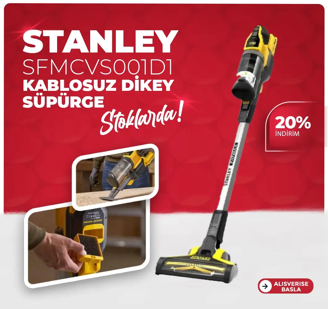 Stanley Sfmcvs001d1 Şarlı Dikey Süpürge Kampanyalı Fiyatla Şimdi Yollabana'da