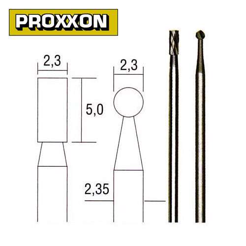 Proxxon 28750 Tungsten Karbür Freze Seti 2'li