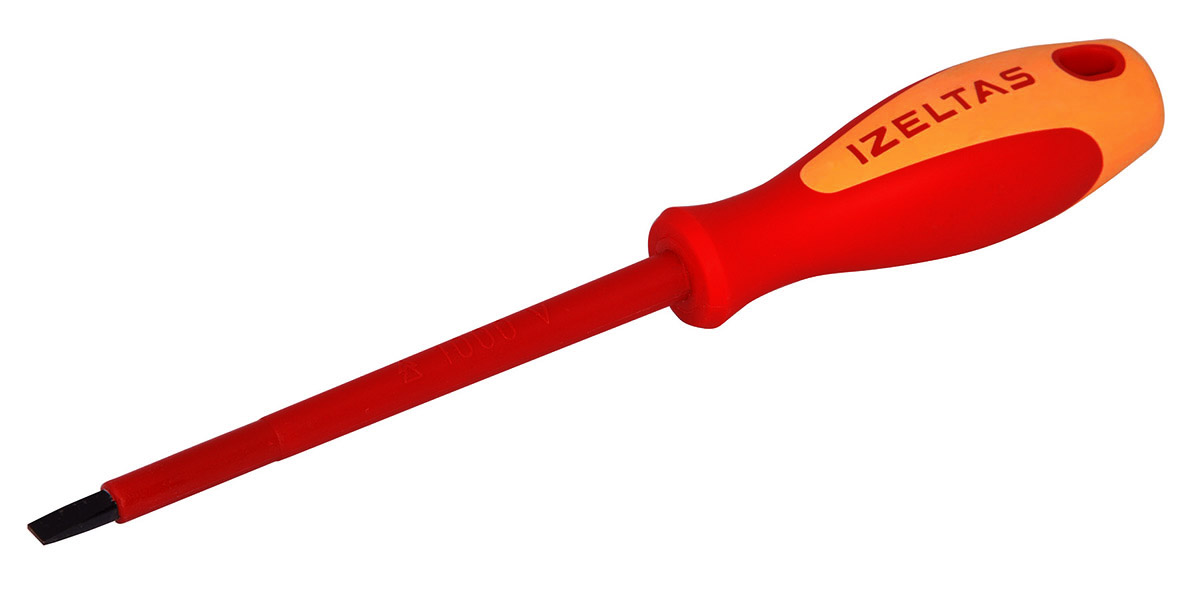 İZELTAŞ 4140172575 2.5X75 Elektrikçi İzoleli Düz Tornavida  1000 V