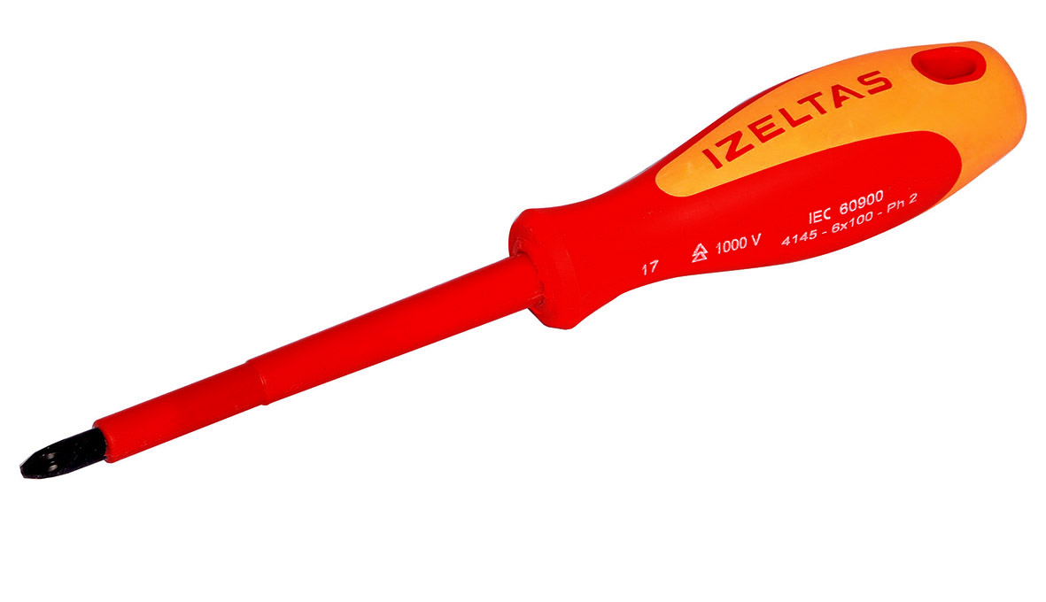 İZELTAŞ 4145180360 3X60 Elektrikçi İzoleli Yıldız Tornavida  1000 V