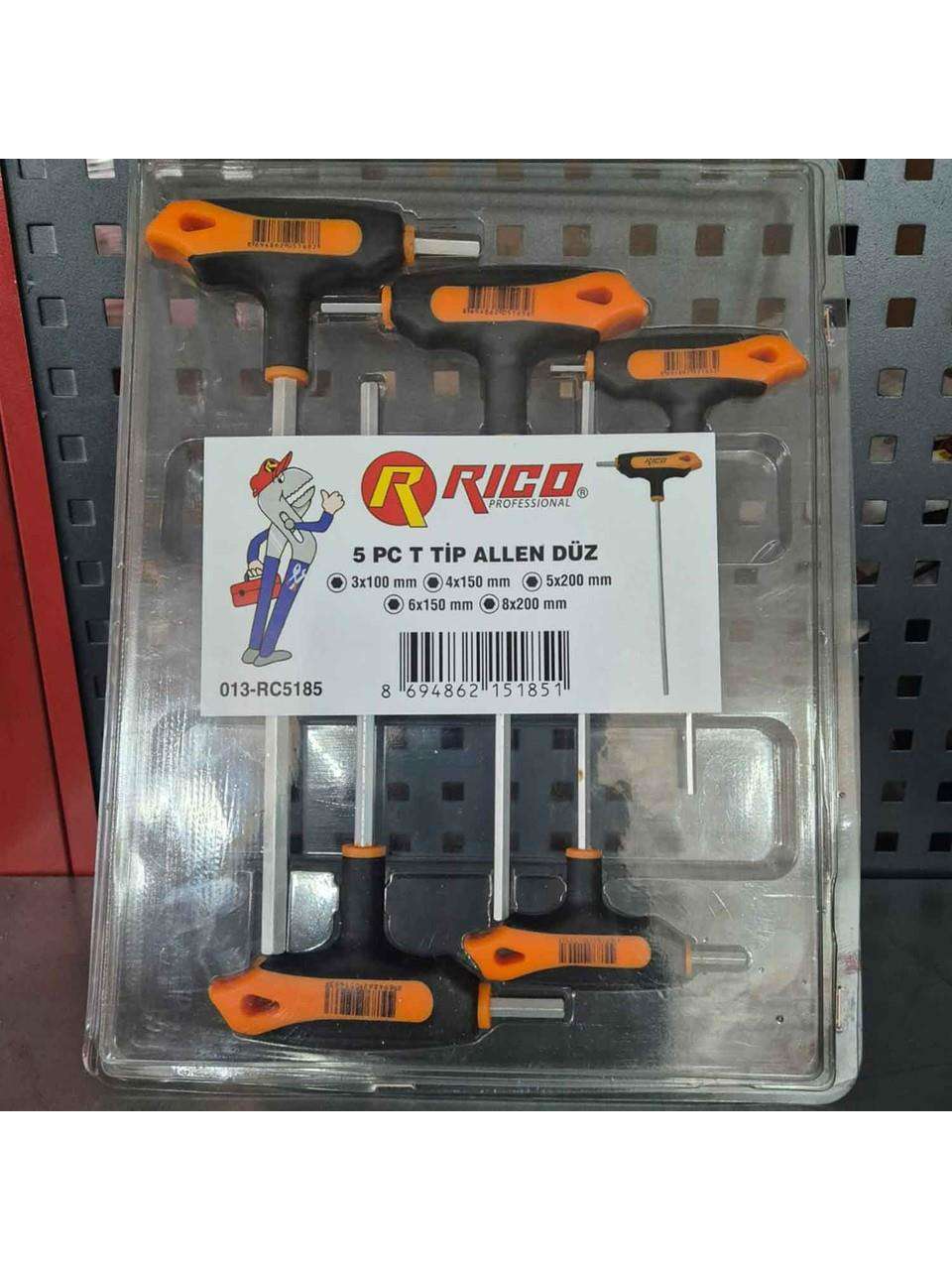 Rico 013-RC5185 5 Parça T Tip Allen Düz