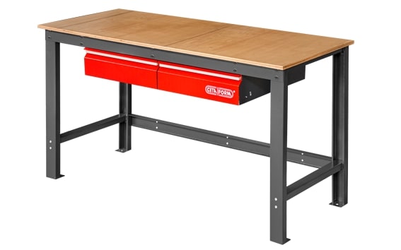 Cetaform A17L-YW Çalışma Masası (Ahşap Tezgahlı) - 2 Çekmeceli