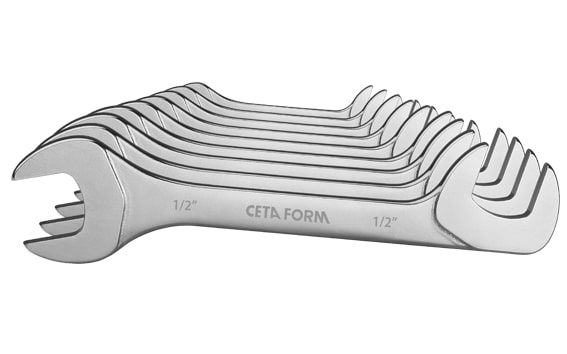 Cetaform B09SA-B09 12 Parça Çatal İki Ağız Anahtar Takımı (Plastik Klipsli) - Sae