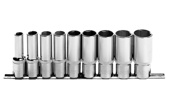Cetaform C24-R09 9 Parça 1/2" 6 Köşe Derin Lokma Anahtar Takımı