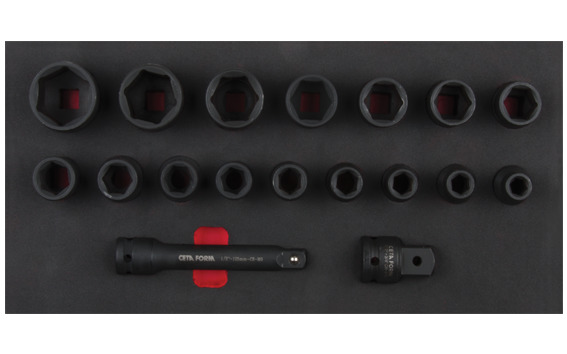 Cetaform C62-E18 18 Parça 1/2" Havalı Lokma Takımı