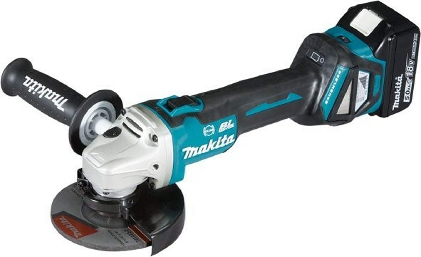 Makita DGA513RTJ Akülü Avuç Taşlama 125 mm  18V  5.0 Ah