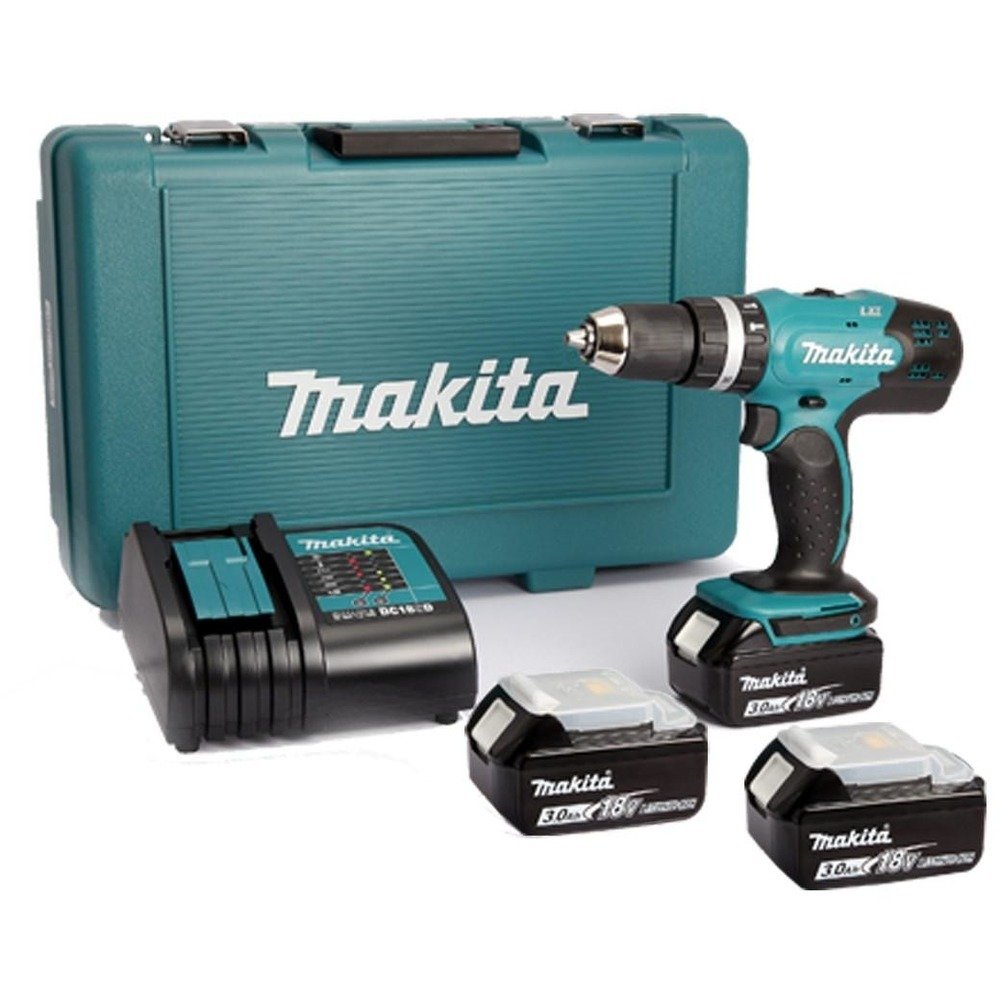 Makita DHP453SFE3 Akülü Darbeli Matkap Vidalama 18V  3.0 Ah (1/2")