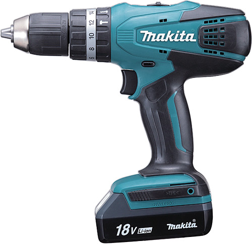 Makita HP457DWE Akülü Darbeli Matkap Vidalama 18V  1.5 Ah (1/2")
