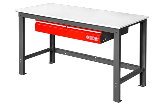 Cetaform A17L-YG Çalışma Masası (Galvanize Çelik Tezgahlı) - 2 Çekmeceli