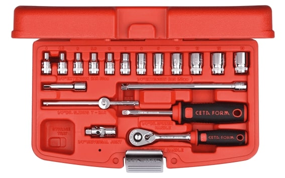 Cetaform C00-18PH2 18 Parça 1/4" 6 Köşe Lokma Takımı (Plastik Kutulu)