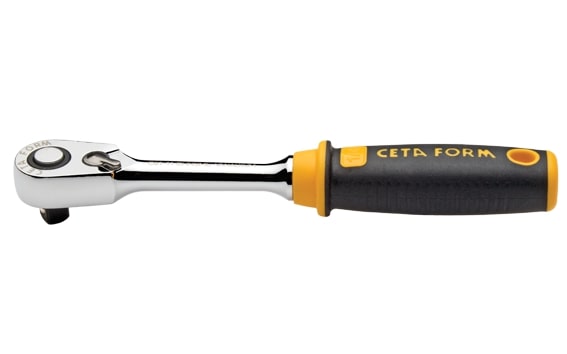 Cetaform C01-11 1/4" Düğmeli Cırcır Kolu (Kompakt Kafa)