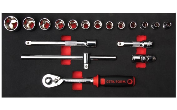 Cetaform C10-E18H2 18 Parça 3/8" Lokma Takımı
