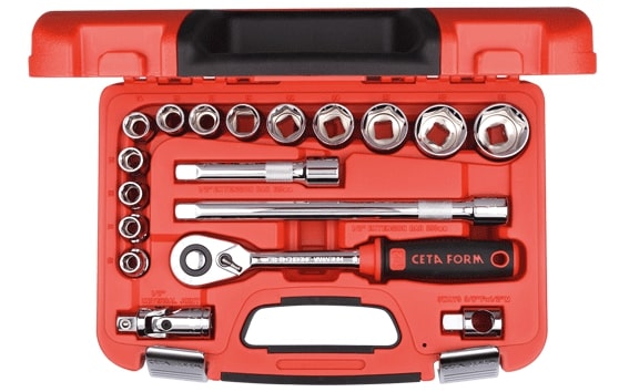 Cetaform C20-18PH2 18 Parça 1/2" 6 Köşe Lokma Takımı (Plastik Çanta)