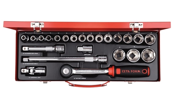 Cetaform C20-23MH4 23 Parça 1/2" 6 Köşe Lokma Takmı (Metal Çanta)