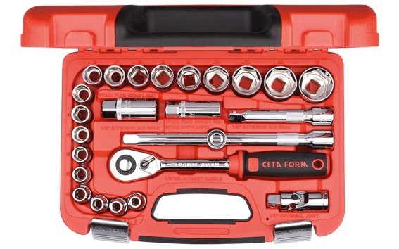 Cetaform C20-25PH2 25 Parça 1/2" 6 Köşe Lokma Takımı (Plastik Çanta)