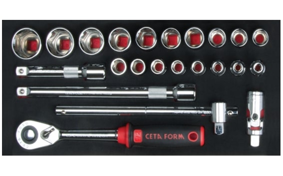 Cetaform C20-E23H2 23 Parça 1/2" Lokma Takımı