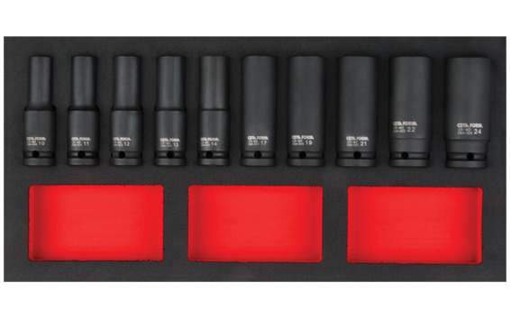 Cetaform C64-E10 10 Parça 1/2" Havalı Derin Lokma Anahtar Takımı
