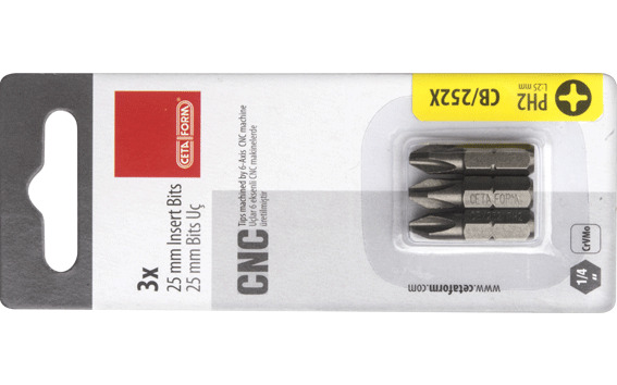 Cetaform CB/252X Yıldız Bits Uç (Teşhir Kartlı)  Ph2 - 25Mm