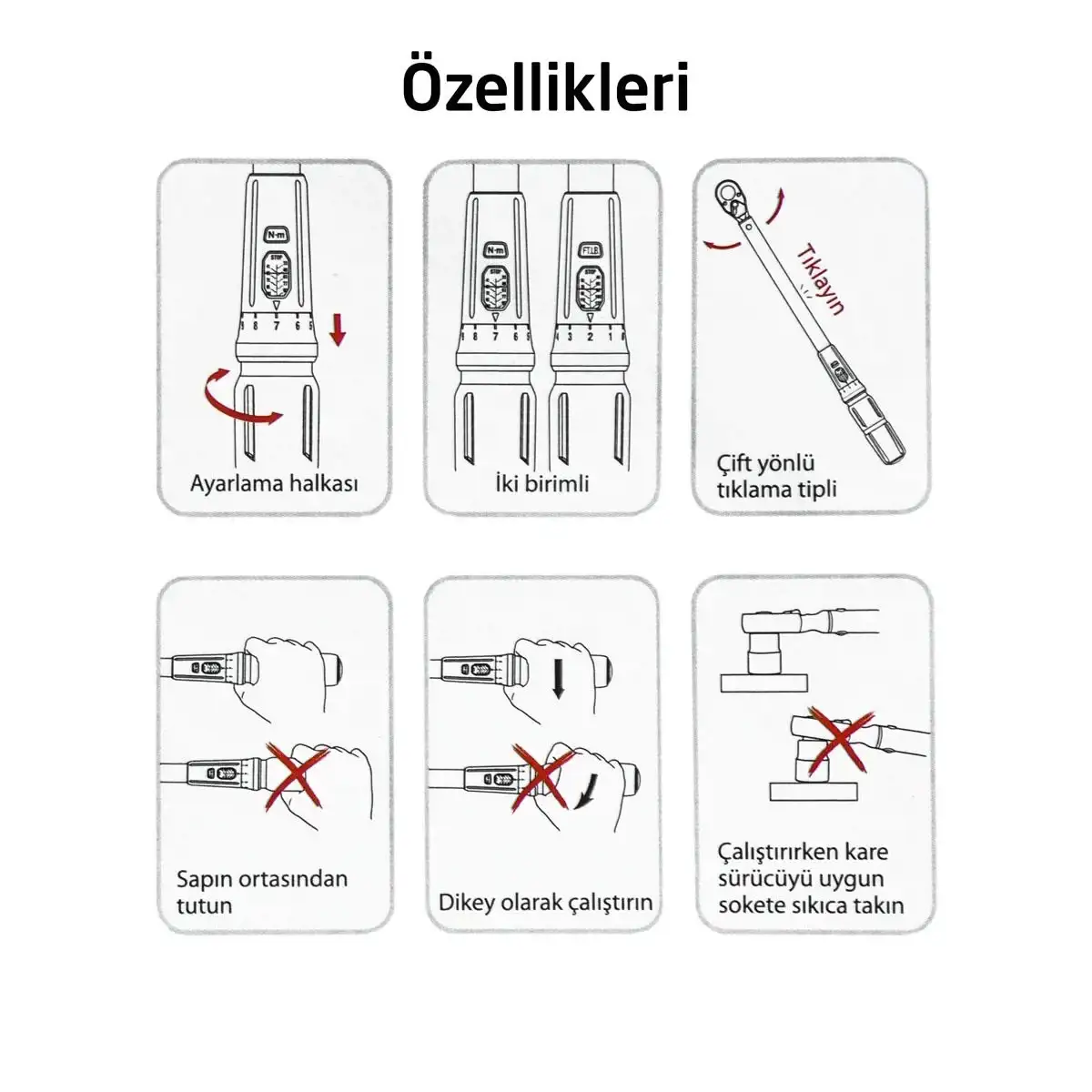Cetaform D02F2-2130 Exacto Tork Anahtarı (Pencere Göstergeli)  60-300Nm - 1/2" - 595Mm