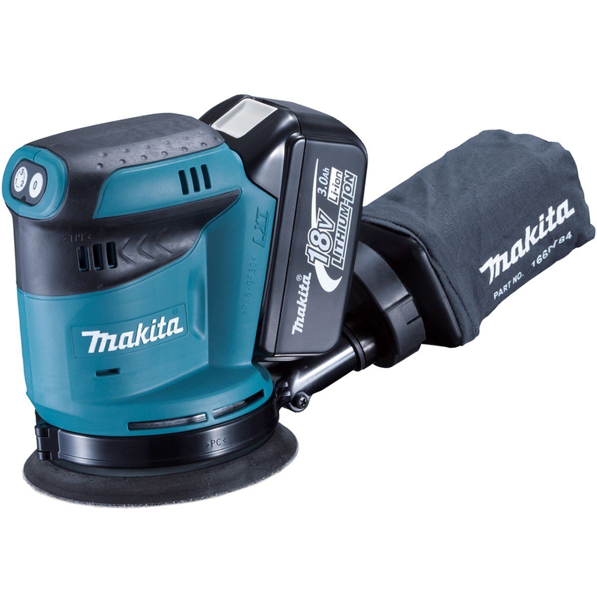Makita DBO180RFJ Akülü Dairesel Titreşim Zımpara 18V  3.0 Ah