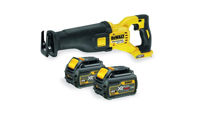 Dewalt DCS388T2 XR Flexvolt Kömürsüz 54V  Tilki Kuğruğu Testere - Çift Akü Artı 1 Bıçak