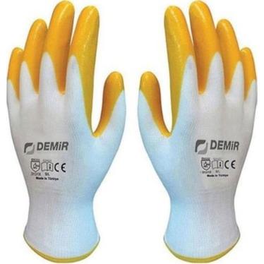 Demir D007 Sarı Beyaz Nitril İş Eldiveni 10 Beden