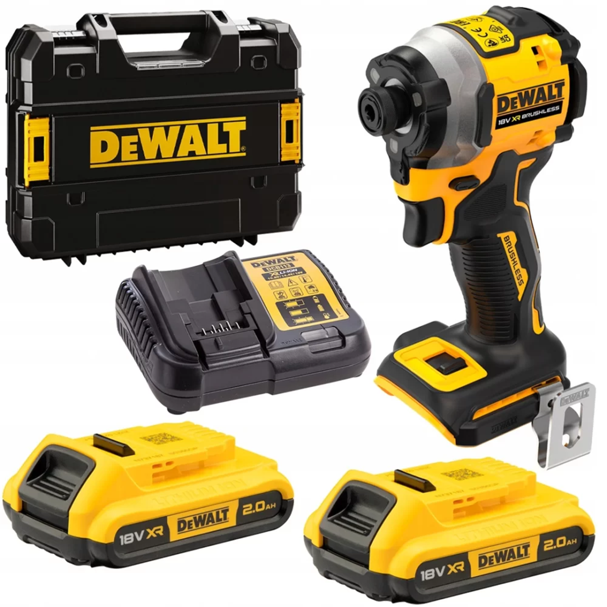 Dewalt DCF850D2T Li-ion Kömürsüz Çift Akülü Darbeli Tornavida 18V 2.0Ah