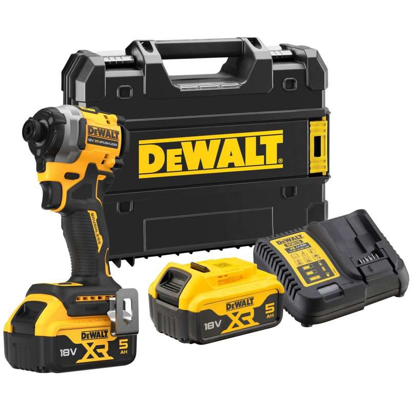 Dewalt DCF850P2T Kömürsüz Çift Akülü Darbeli Tornavida 18V 5.0Ah