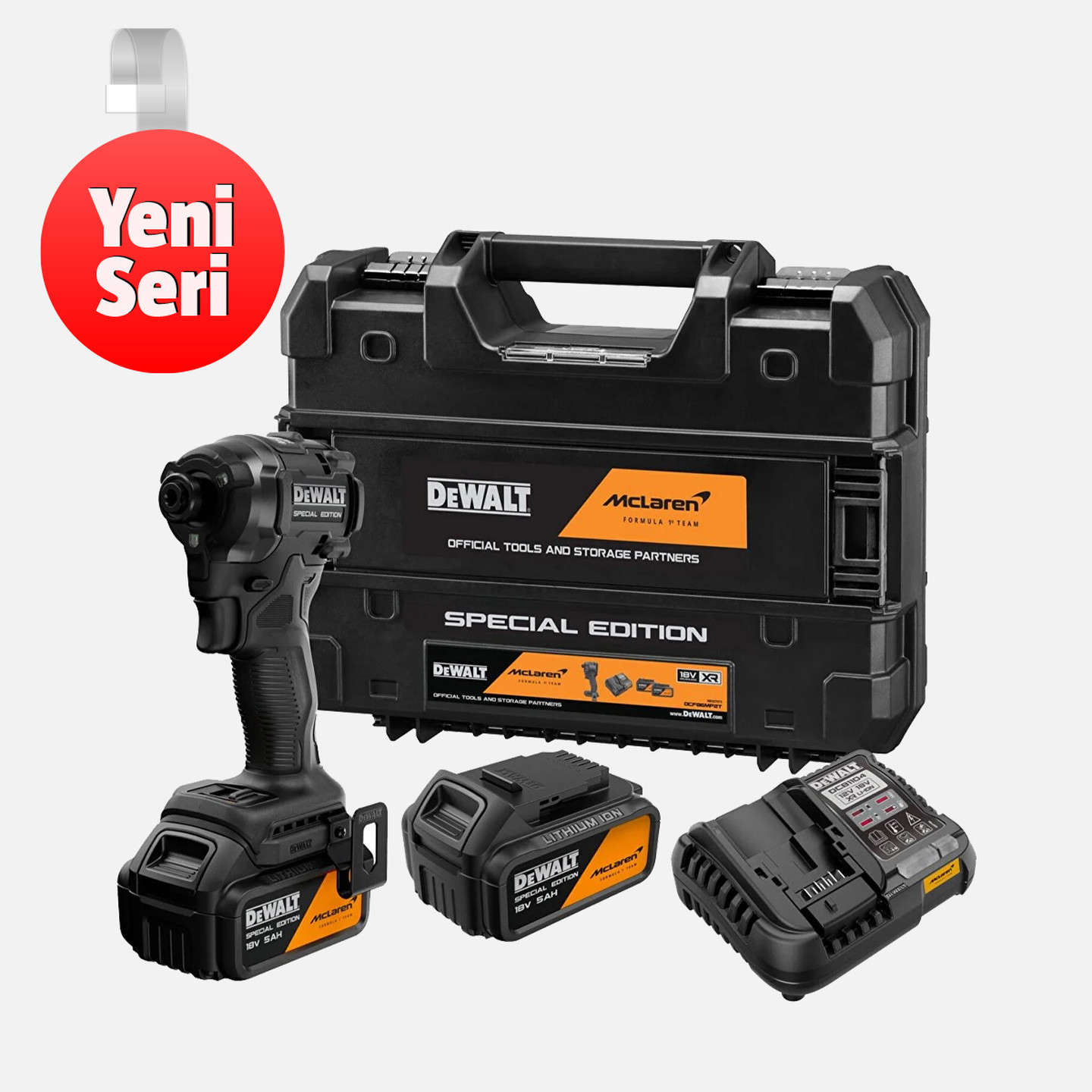 Dewalt DCF86MP2T Mclaren Akülü Darbeli Tornavida 18V 5.0ah