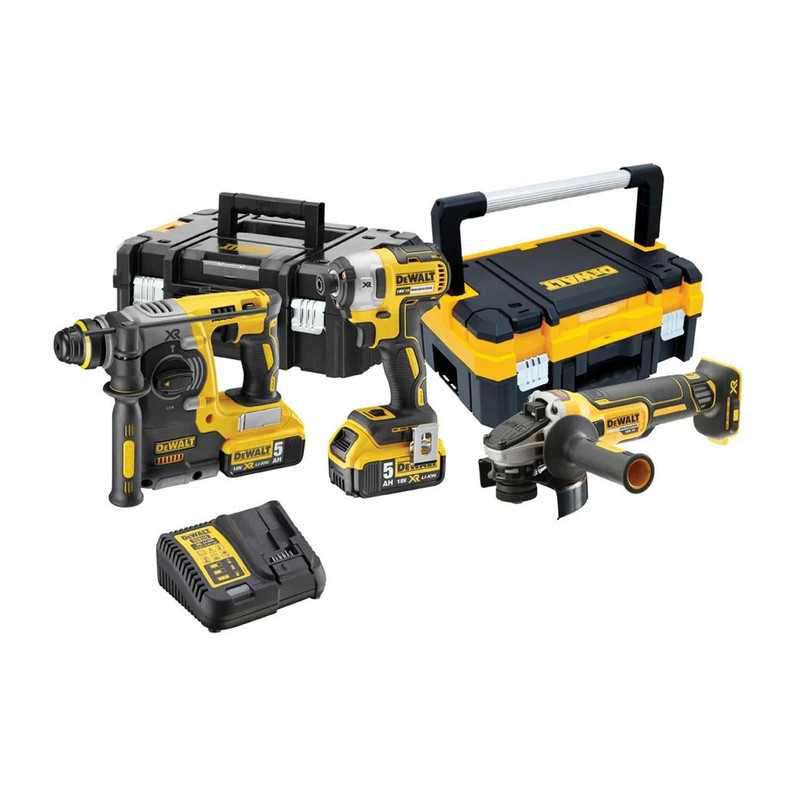 Dewalt DCK305P2T Kömürsüz 3 lü Makine Seti 18V 5.0Ah