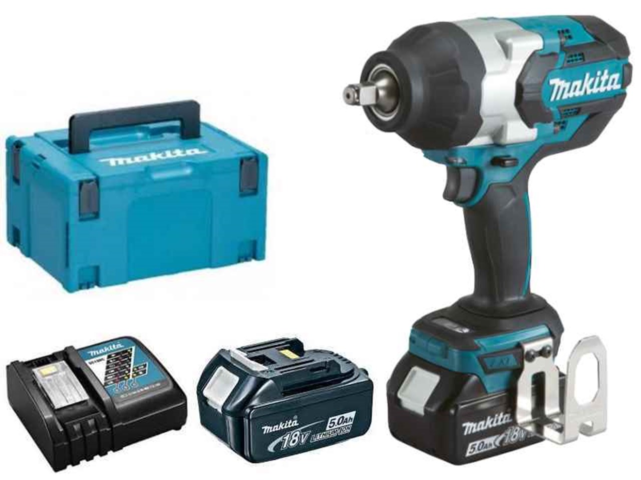 Makita DTW1002RTJ Akülü Darbeli Somun Sıkma Makinesi 18V  5.0 Ah (1/2")