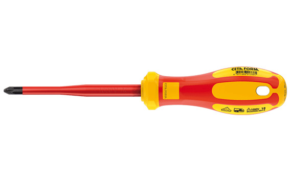 Cetaform G03S-001-080 C-Plus 1000V Pozidriv Uçlu Tornavida (Vde-Slimline)  Pz1 - 80Mm