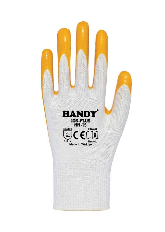Handy HN-15 Nitril Kaplama İş Eldiveni Sarı