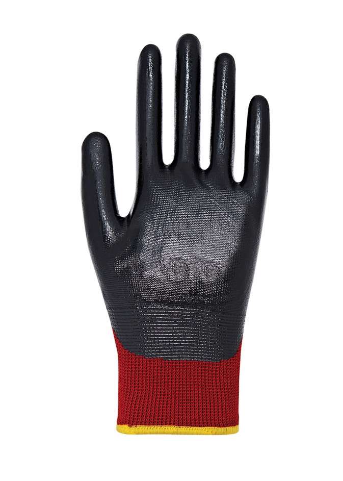 Handy HN-16 Nitril Kaplama İş Eldiveni Bordo/Siyah