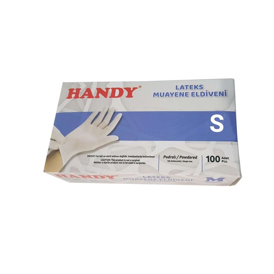 Handy Lateks Muayene Eldiveni Pudralı 100'lü Paket Small