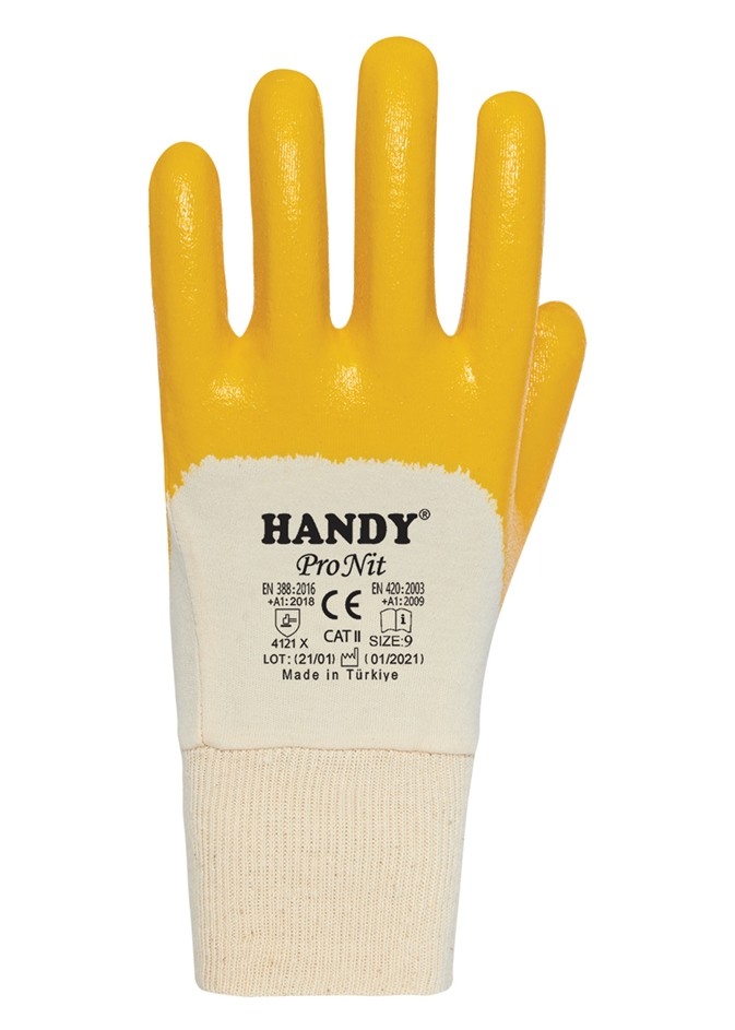 Handy Pro-nit Yarım Nitril Kaplı İş Eldiveni Sarı