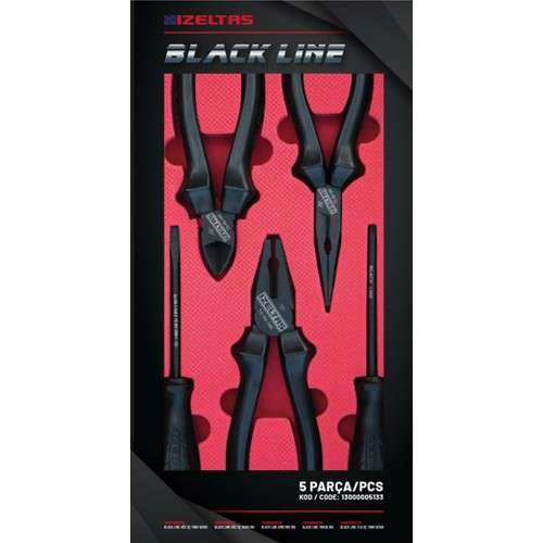 İzeltaş 13000005133 Black Line 5 Parça Pense Seti