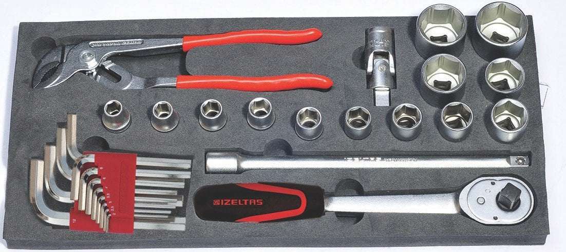 İzeltaş 8420005063 Mekanikçi Takım Çantası 62 Parça Dolu