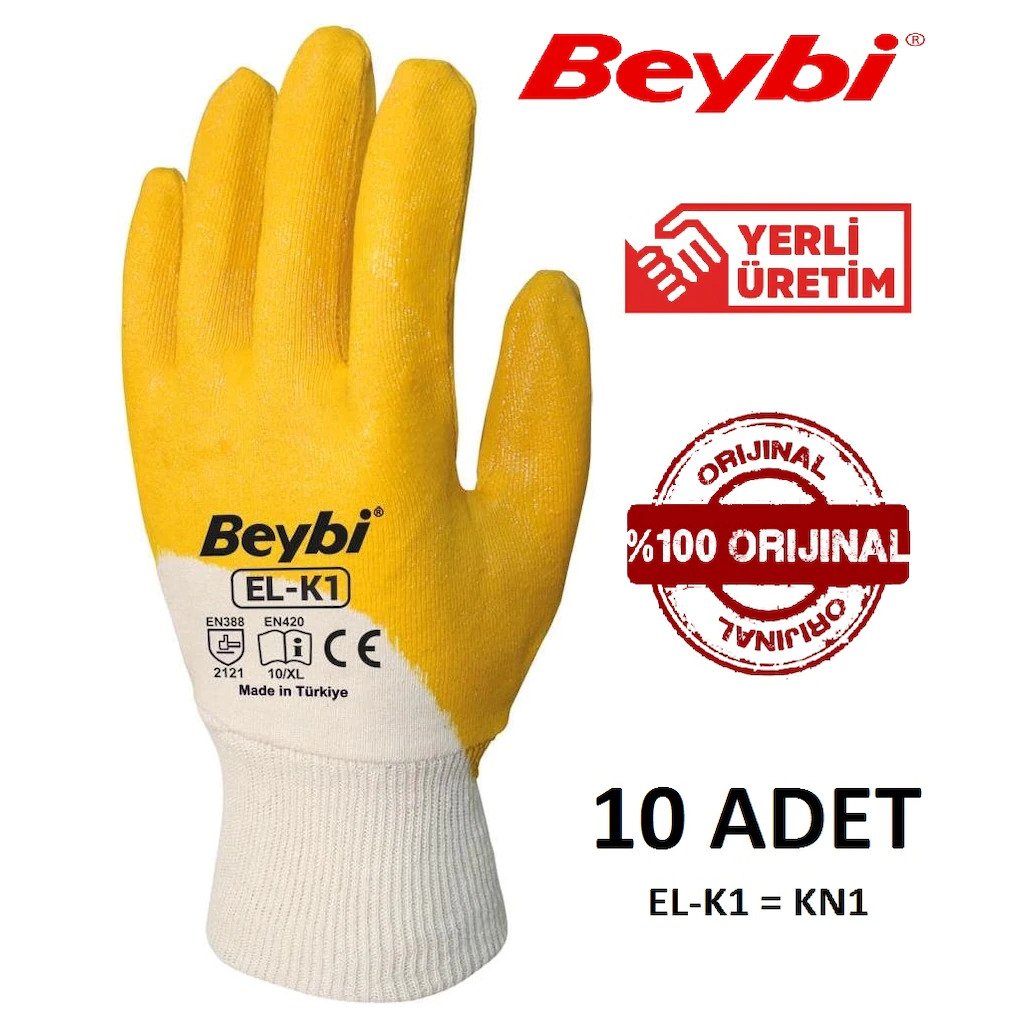 Beybi Kn1 Nitril Kaplı Pamuk Eldiven