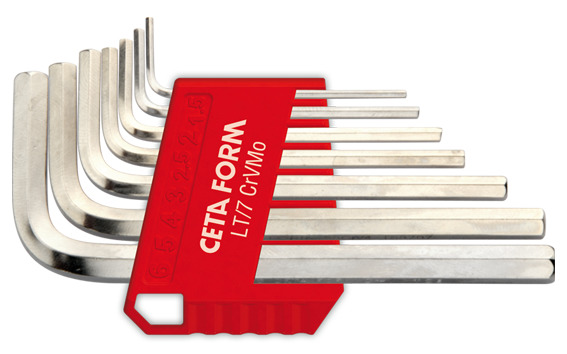 Cetaform LT/7 7 Parça L Allen Anahtar Takımı (Kısa Tip - Nikel Kaplı)