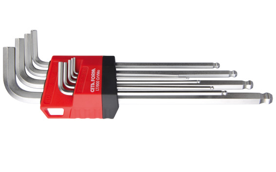 Cetaform LT/900 9 Parça Topbaşlı L Allen Anahtar Takımı (Uzun Tip)