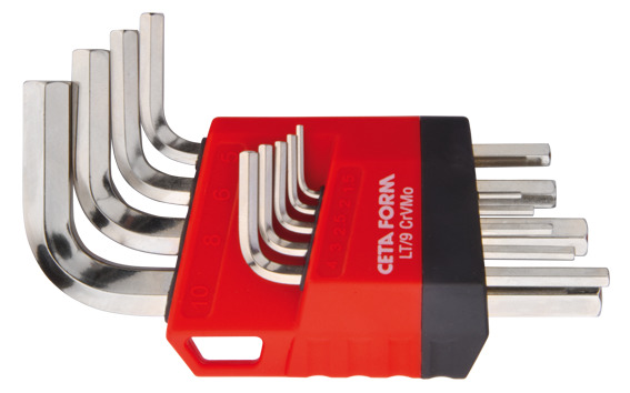 Cetaform LT/9 9 Parça L Allen Anahtar Takımı (Kısa Tip - Nikel Kaplı)