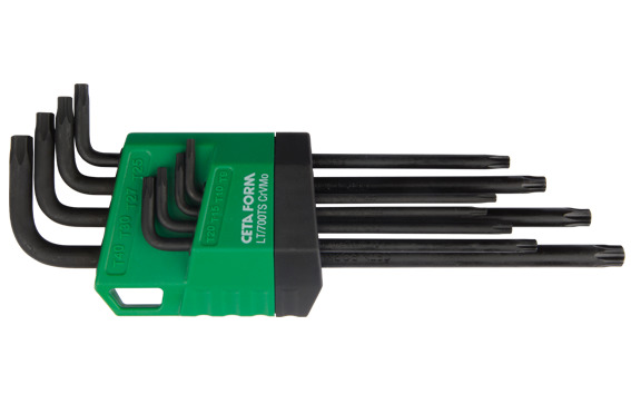 Cetaform LT/700IPR 8 Parça 5 Köşe Delikli Torx L Anahtar Takımı (Uzun Tip)