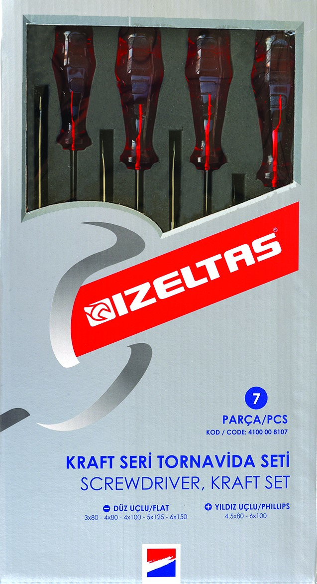 İZELTAŞ 4100008107 7 Parca Kraft Tornavıda Setı