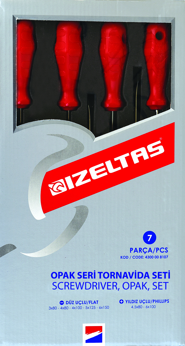 İZELTAŞ 4300008107 7 Parcalı Opak Tornavıda Setı