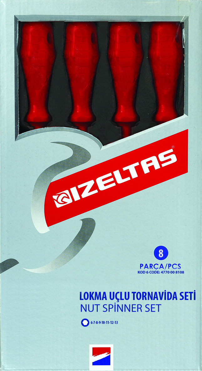 İZELTAŞ 4770008108 8'Li Lokma Uçlu Tornavida Seti