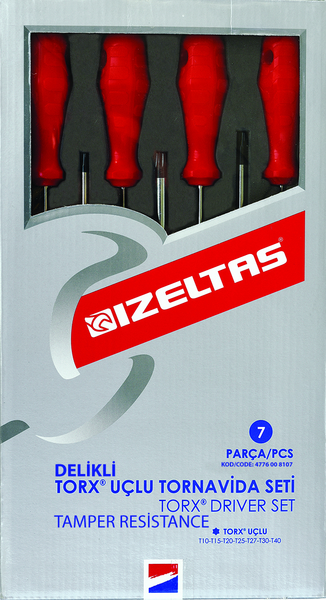 İZELTAŞ 4776008107 7'Lı Delikli Torx Tornavida Seti