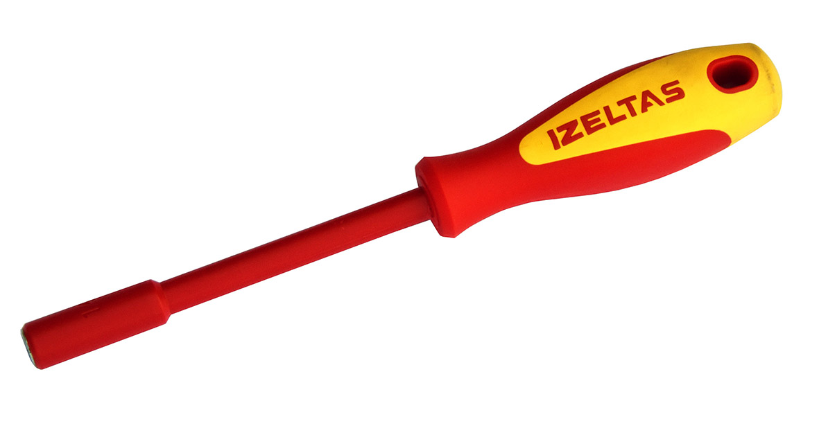 İZELTAŞ 4783196120 6.3X120 Elektrikçi İzoleli Manyetık Bits Tutucu Tornavida 1000 V