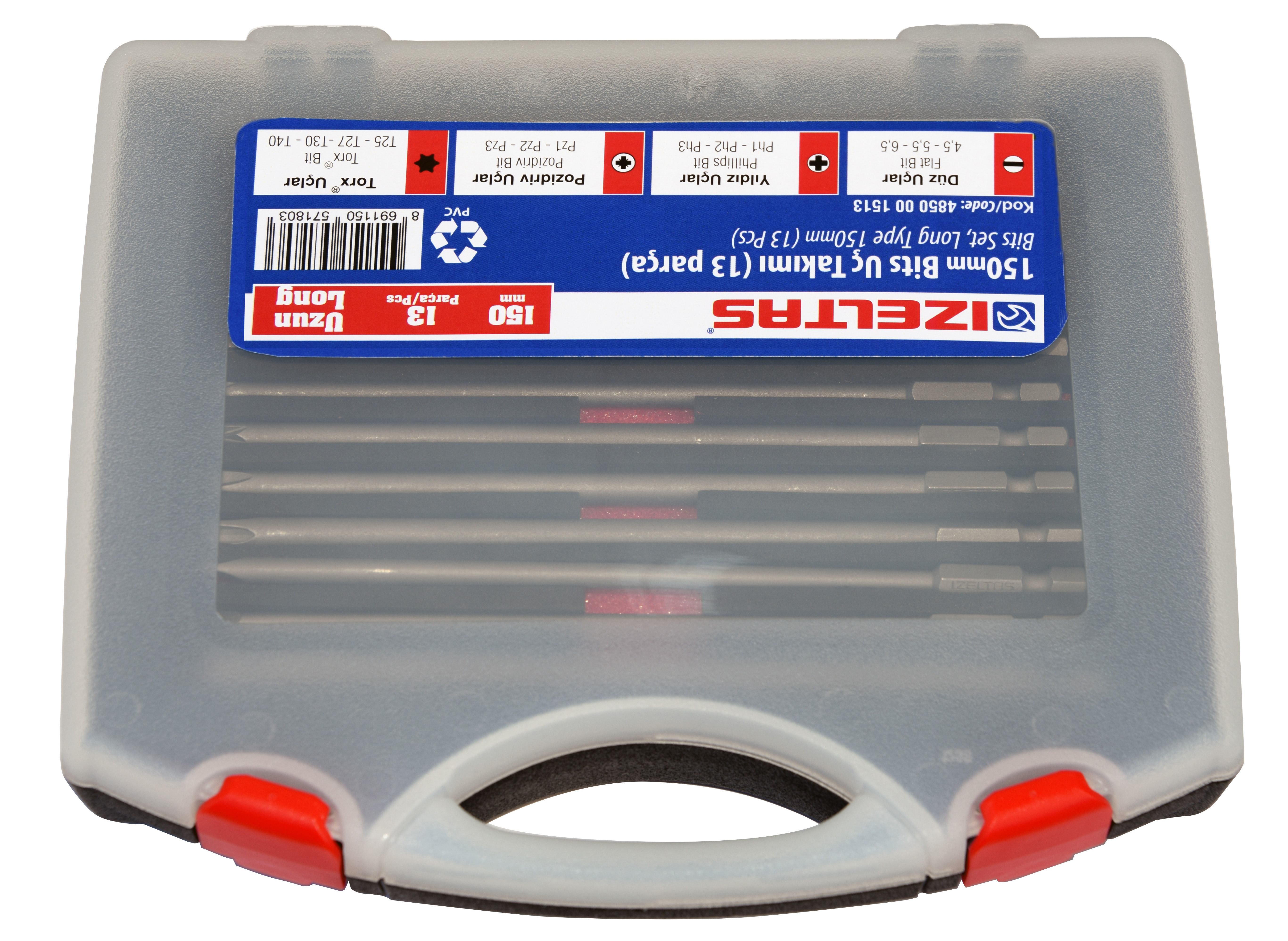 İZELTAŞ 4850001513 13'Lü Uzun Bits Takım ( 150 Mm )
